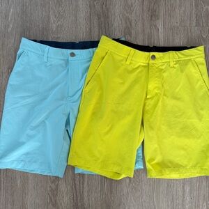 Adidas prime green stretchy golf shorts lot of 2 sz 30